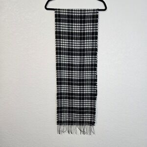 100 Percent Cashmere Houndstooth Scarf Made in Germany